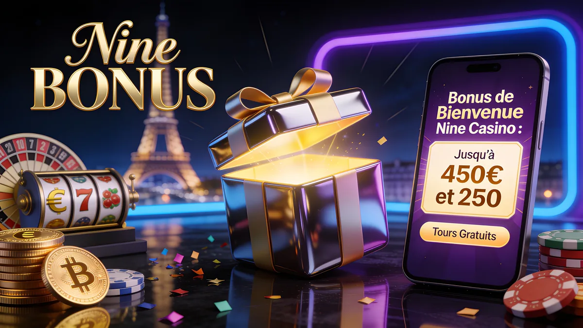 nine casino en France — Bonus de Bienvenue Nine Casino : Jusqu'à 450€ et 250 Tours Gratuits